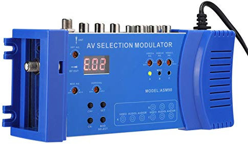 Modulador RF Modulador RF Compacto Audio Video TV Convertidor RHF UHF Amplificador de señal AC 100-240V