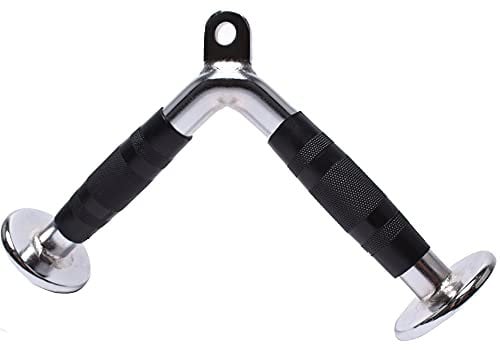 GYM MASTER V Bar Tricep Textured Grip Cable Attachment Handle