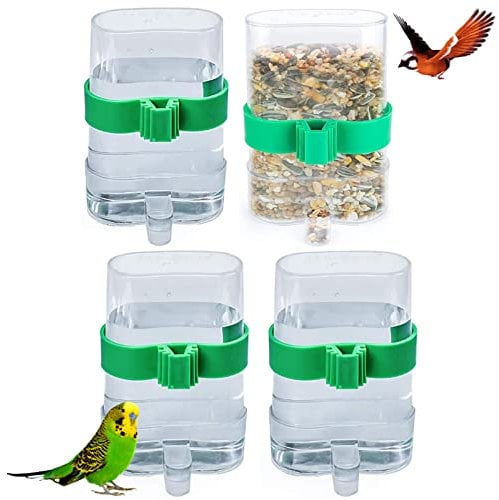 4 Stück Vogel Wasserspender,Liwein Automatischer Vögel Futterspender Birds Wasserspender Kunststoff Birds Futterspender Vögel Trinkflaschen Futternapf für Bird Parrot Pigeon Vogel Wasserspender