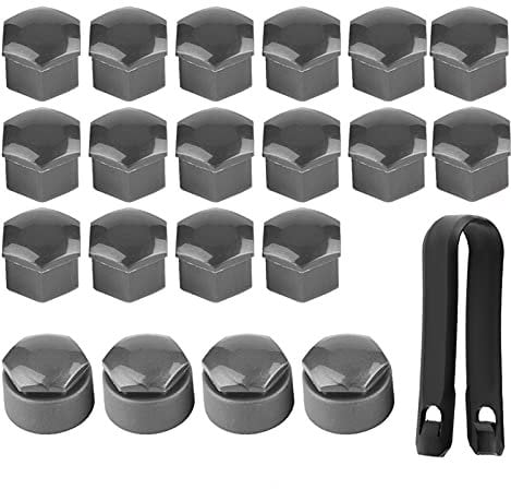 EBTOOLS Wheel Nut Covers - Wheel Nut Caps 17Mm 20Pcs 17Mm Nut Anti‑Theft Cover Cap Gray 20Pcs 17Mm Nut Car Wheel Auto Hub Screw Anti‑Theft Cover Cap Gr