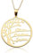 doble aro - Collar Árbol de la Vida para Mujer Plata de Ley - Colgante Regalo para Madres y Abuelas con Nombres de su Familia - Cadena de 45 cm + Alargador (Gades hasta 6 nombres oro, Plata de Ley)