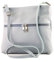modamoda de T144 Damen Leder Umhängetasche Schultertasche Messenger bag handmade in Italy, Farbe:Eisblau2021