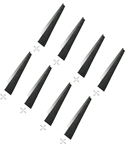 Retsun 8 Sets 2.5 x 39.37 Inche Garage Door Seals Door Brush Sweeps Seal Garage Roll Up Door Brush Sweep Durable Easy Mounting for Exterior Doors (8 Sets, 2.5 Inches)