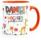 SpecialMe® Kaffee-Tasse Danke dass du mir mein Wachsen geholfen hast kleines Geschenk Abschied Erzieherin weiss-innen-orange standard