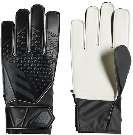 adidas Unisex Kids Goalkeeper Gloves (W/O Fingersave) Predator Training Goalkeeper Gloves, Black/Black/Black, HY4077, 6