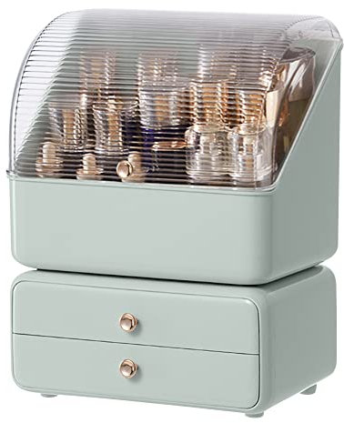 BTGGG Makeup Organiser Storage Box Multi -function Cosmetic Beauty Skincare Organiser Cases with 2 Drawers for Dressing Table Bathroom Vanity, Large Capacity Jewelry Organisers Desk Storage Container
