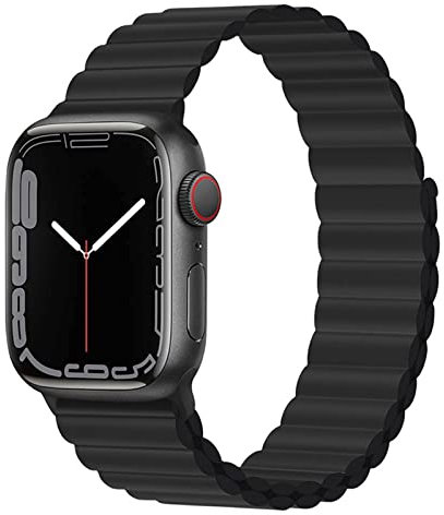 Magnet Band für Apple Watch Armband 41mm 45mm 40mm 44mm 42mm 46mm 38mm Herren/Damen,Silikon Sport Loop Strap für Apple Watch 8 Armbänder iWatch Series 10 9 8 7 6 5 4 3 SE Ultra 49mm-42/44/45/46 mm