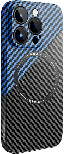 Phoneaura FÜR iPhone 13 Carbon Optik Kompatibel Mit Magsafe I Hülle Mit Kameraschutz I Case, Cover [Flaches Design+ Carbon Optik]