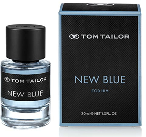 Tom Tailor Parfüm Herren NEW BLUE 30ml I maskulines Eau de Parfum Herren mit veganer Formel I sinnliche Kombination aus Rose, Moschus & getrocknetem Holz I fruchtig, frisch & süßlich-warm