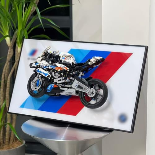 iLuane Tablero de Pared para Lego Technic BMW 42130, Kit de Modelo de Motocicleta, Montaje en Pared Coleccionable para Adultos, Ideal para los Amantes de Lego (no Incluye Coche)