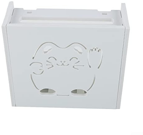 Wireless Router Rack Wohnzimmer Wandmontage, WiFi Router Aufbewahrungsbox Wanddeko Rack, TV Untere Reihe Steckdosenbox Wireless WiFi Router Regal Management Container-A