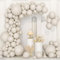 Palloncini Bianchi Sabbia, 106 pezzi 5 10 12 18 pollici Panna Crema Retrò Arco di Palloncini Kit con Nastro per Ragazze Ragazzi Festa di Compleanno Matrimonio Battesimo Baby Shower Laurea Decorazioni