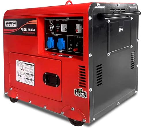 Syntrox Stromerzeuger, Notstromaggregat, Almes, Geräuscharm, Diesel, Elektrostart, 2,8 KW, 220 Volt, Umweltfreundlich, Diesel Notstromgenerator, Powerstation, Camping