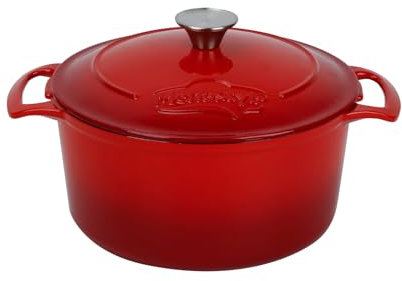 MENASTYL - COCOTTE COLETTE RONDE 5L 25,5CM EN FONTE ÉMAILLÉ ROUGE - 6020104