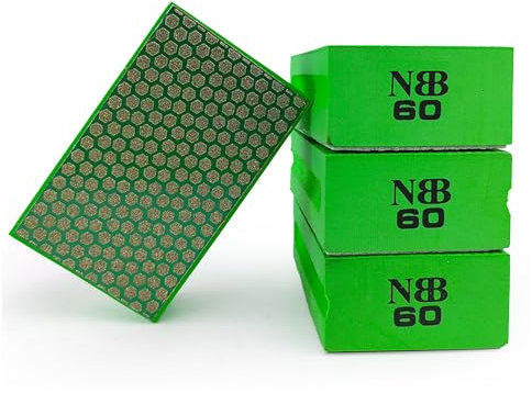 NBB Diamant-Schleifschwamm Diamant-Polierpad Schleifblock mit Schaumstoff Rückseite Diamant-Handschleifpad zum Schleifen und Polieren scharfer Kanten von Granit Marmor Stein Glas Keramik (4,60#H)
