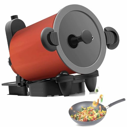 SACLMD Macchina per la Cottura Automatica,Macchina per la Cottura Automatica del Riso Fritto con Wok,Macchina per la Cottura Automatica Intelligente,per friggere,stufare,Cucinare