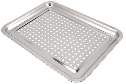 Milisten Servierplatten Backformen Aus Stahl Grill Topper Gitter Bratpfanne Aus Edelstahl Dampfgarpfanne Schwarzes Tablett Für Badezimmer Stahlgrill Rostfreier Stahl Gedünsteter Reis Keks