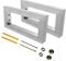 CAVATINY 2X Wand-Konsole RECHTECK | Waschtisch-Halterung stabil | Einfache Wand-Montage | Regal-Halter aus 304 Edelstahl | Konsolen-Träger für Waschbecken & Wand-Regal (Breite 300mm)