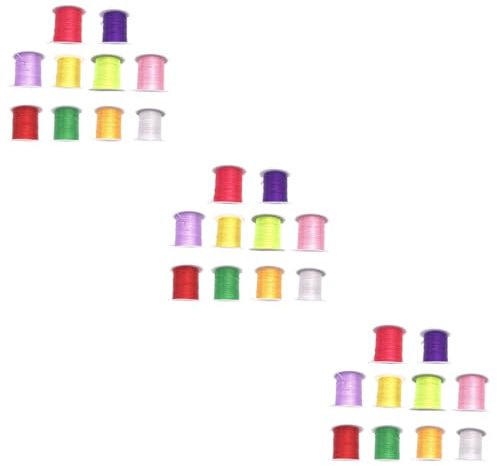 Perlenarmband Elastisch 30 Stück Kristallschnur Aus Seidenseil Elastische Kordel Die Spieße Rund Macht Schwarzes Armband Schmuckhalskette