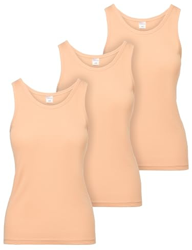 Ladeheid Unterhemd Damen Baumwoll Unterwäsche, Atmungsaktives Weiches Komfortables Tank Top Damen, Unterhemden, Set 3 Stück LA40-262