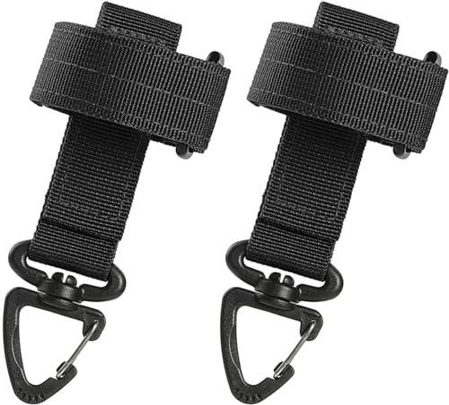 Norhogo 2 Stück Handschuh Clip Handschuhhalter Halter Kletterseil Aufbewahrungsschnalle Schlüsselanhänger Handschuh Klammer für Handschuhe Masken Brille Helme Kleiderbügel, Arbeitshandschuhe(Schwarz)