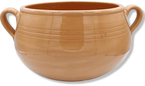 SICILIA BEDDA CAPACI Pentola Couscoussiera in Terracotta Artigianale Siciliana, 3 Opzioni Misura (1Unità) - Misura 3: Ø 27 cm (Circa)