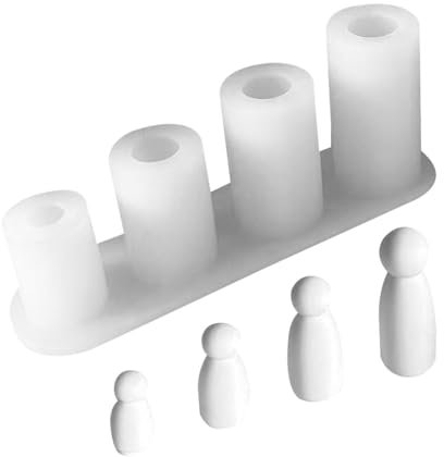 Molde de yeso, molde de silicona para figuras | Moldes de fundición de resina de 4 cavidades | Molde de silicona para decoración de pasteles y magdalenas, decoración de arcilla de yeso