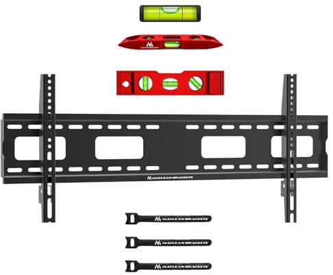 Maclean Supporto da parete per TV, max VESA 800x400, 43-120, 120kg, Ultra sottile Distanza dalla parete 35 mm, Universale per TV LCD, LED, OLED, MC-420