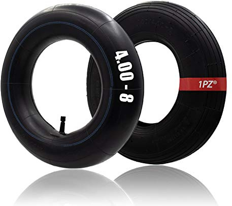 1PZ FT2-48T Pneu et chambre à air universel 4.80 4.00-8 pouces avec tige de valve droite TR13 pour chariots de jardin, brouettes, chariots à gazon, tondeuses à gazon, brouettes 4,80 4,00-8
