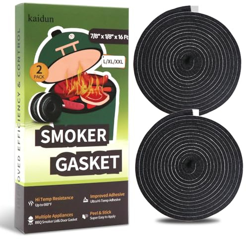 kaidun Replacement Gasket for Big Green Egg Large/XL/XXL, 16 Ft 7/8 x 1/8 | Smoker Gasket Seal for BGE, Easy to Peel