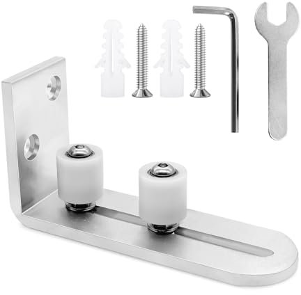 WYYFXY® Roulettes de guidage pour porte coulissante - Argenté