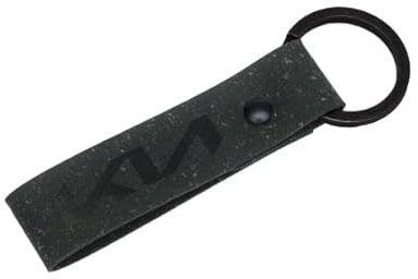 Kia Leder Schlüsselanhänger - Schlüsselring aus recyceltem Leder, Midnight Black