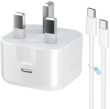 for Iphone 16 15 Charger, USBC Charger Cable and Plug 20W USB-C Power Adapter with 2m Charging Cable Compatible with Iphone 16 15 Pro Max Charger Plug