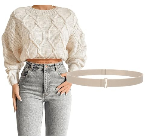 JASGOOD Crop Top Tuck Waist Band Adjustable Band Tucking Sweaters Shirts Elastic Stretch Belts for Women Men Change Style of Your Tops