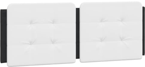 HEFZGDB Kopfteil-Kissen Weiß und Schwarz 140 cm Kunstleder Bettrückwände Bett Kopfteil Kopfteil Headboard for Bed für Herberge Schlafräume Gästezimmer Hotel