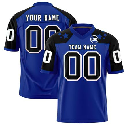 Yunshenla Maillot Football Americain Personnalisé Tee Shirt Personnalisable Homme Femme Enfant T Shirt Sport Personnalisé avec Nom Numéro L'équipe Le Logo Maillot Equipe de France Rugby 2025,(#26)