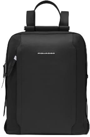 PIQUADRO Zaino donna porta pc 14 Unisex pelle e tessuto nero