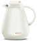 ROTPUNKT Isolierkanne 650 I 1,0 Liter I Glaseinsatz- Geschmacksneutral I Thermosflasche I Thermoskanne I 24h Heiß / 36h Kalt I Robust u. Langlebig I schadstoffrei (classic white)