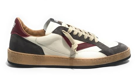 4B12 Sneakers Pelle Rubis/Anthracite.Bianco 43