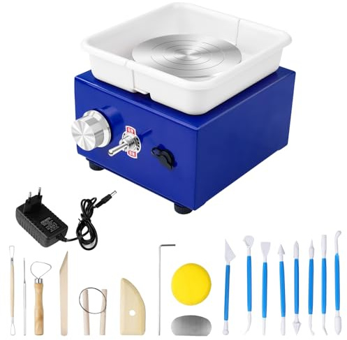 Mini disco per ceramica da 30 W, blu, disco rotante elettrico in ceramica con