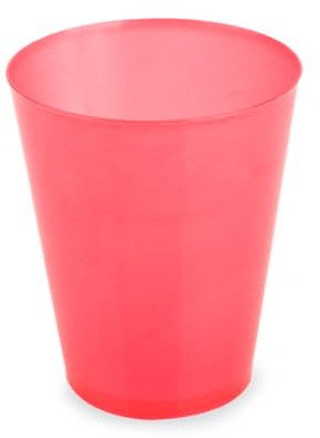 Traineando Pack de Vasos Anchos para Cubatas de Plástico Reutilizable - 480 ml - Transparente y Resistente - Vasos Irrompibles y Reciclables para Fiestas, Eventos y Celebraciones (50 ROJOS)