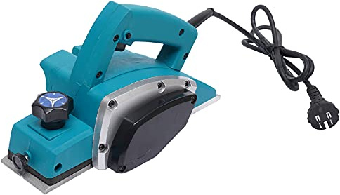 Elektro Hobelmaschine, 800W, 16.000 U/min, Schnitttiefe 1–2 mm, Elektro Hobelmaschine zum Hobeln von Holzplatten, Massivholz und Kiefernholz, Holzbearbeitungswerkzeug