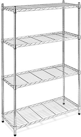 Whitmor Metall Supreme 4-Ebenen-Regaleinheit, Chrom