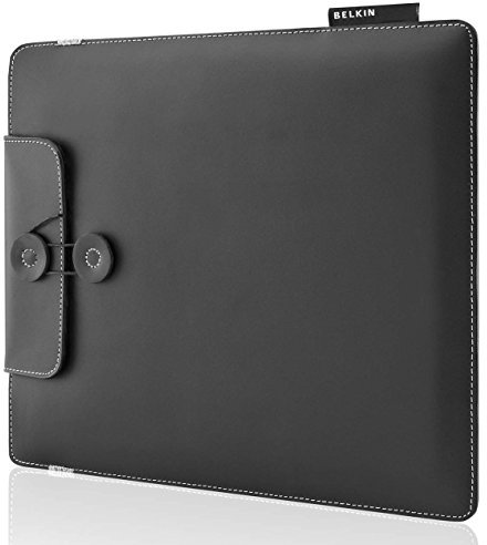 Belkin F8N377cw Etui noir en similicuir ultra fin, format enveloppe pour iPad 1, iPad 2, iPad 3 et iPad 4