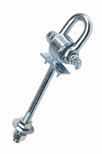 Loggyland Schaukelhaken 140mm, 14 cm, mit Sicherheitsspinten Schaukelhaken Safety Type D+ M12 für Balken bis 120mm