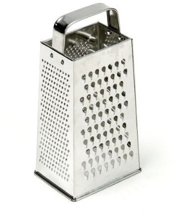 Axentia 2023 Vierkantreibe, 23 cm, Silber, Edelstahl, Reibe, Boxgrater