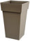 EDA - Pot de Fleur Carré Haut Toscane - Volume 62 L - 39 x 39 x H.65 cm, Taupe