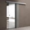 doporro Porta Scorrevole in Cristallo Temperato 77,5x205 cm con Binario Esterno Muro e Ammortizzatore, Porta Vetro Satinato 8 mm, Porta Interna Scorrevole per Bagno Cucina Ufficio Studio