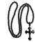 COAI 8mm 108 Obsidian Mala und Kreuz-Anhänger aus Obsidian Spezifisch für Gebeten Rosenkranz für Damen/Herren