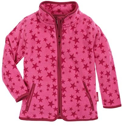 Playshoes Fleece-Jacke Unisex Kinder Outdoor-Oberteil, pink Sterne, 92